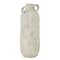 22" Cream Magnesium Oxide Textured Amphora Vase with Handles